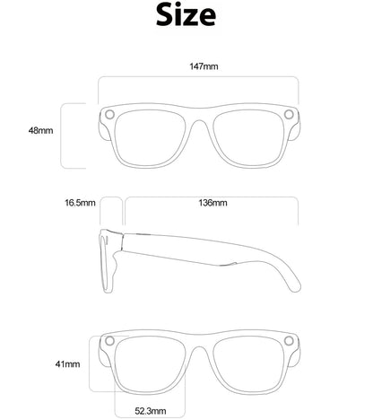 AI Smart Glasses – Live Translation & HD Video Recording